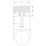 Ручка затискна Карболіт 30 М6x20