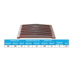 Решітка колосникова 300*205 (6,3 кг) жаростійкий чавун