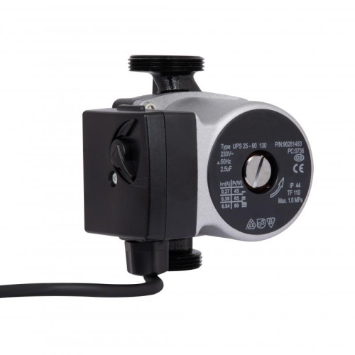 Насос циркуляційний UPC 25/60/130 (Н-6, G-3,3) з дротом (без гайок), сірий, мідна обмотка GRS Насос циркуляційний UPC 25/60/130 (Н-6, G-3,3) з дротом (без гайок), сірий, мідна обмотка GRS