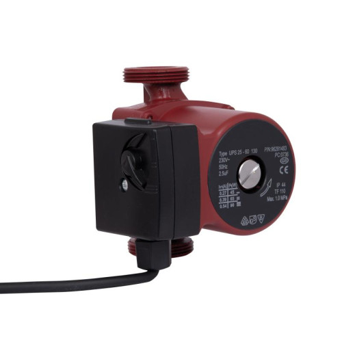 Насос циркуляційний UPC 25/60/130 (Н-6, G-3,3) з дротом (без гайок), червоний, мідна обмотка GRS